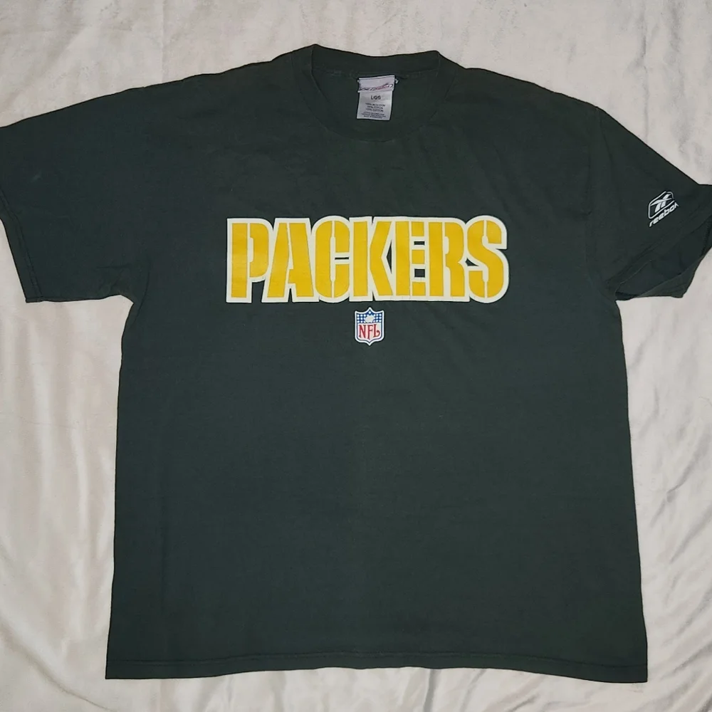 Vintage Reebok Green Bay Packers T-shirt Men Size Large